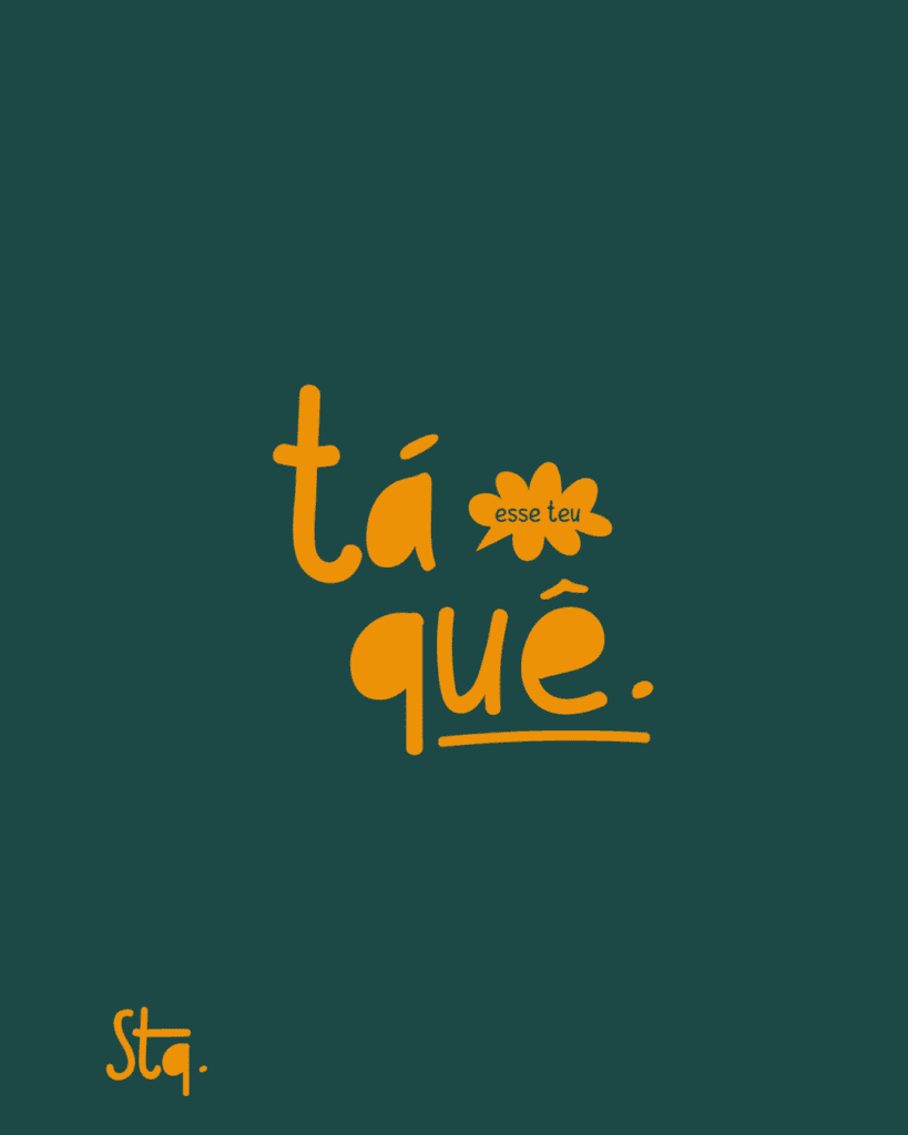 Logotipo da Agência Sotaque em tons contrastantes, refletindo a brasilidade e a essência criativa da marca.
