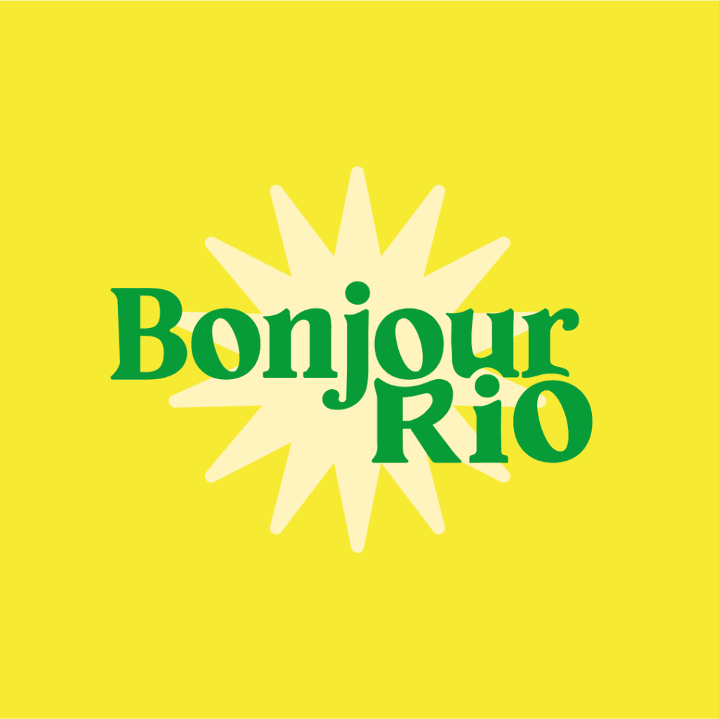 Identidade visual da Bonjour Rio criada pela Badauê