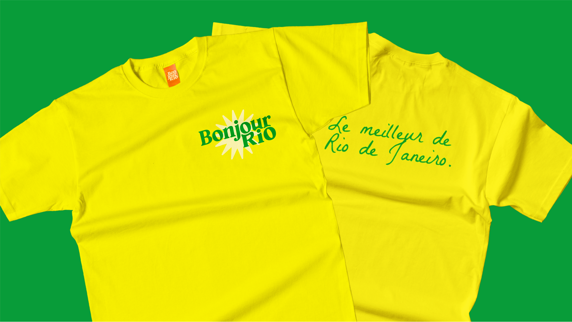 Identidade visual da Bonjour Rio criada pela Badauê