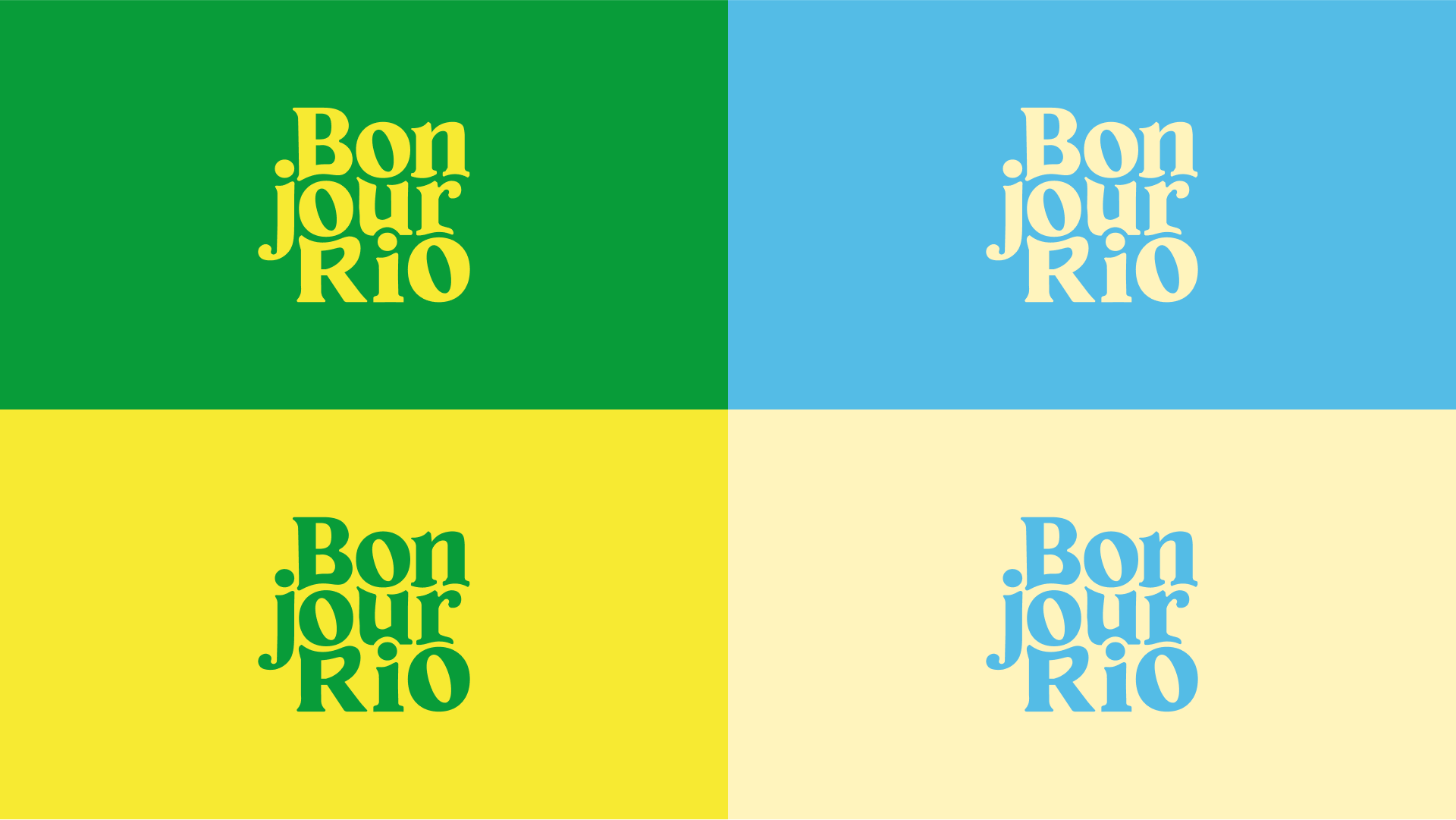Identidade visual da Bonjour Rio criada pela Badauê