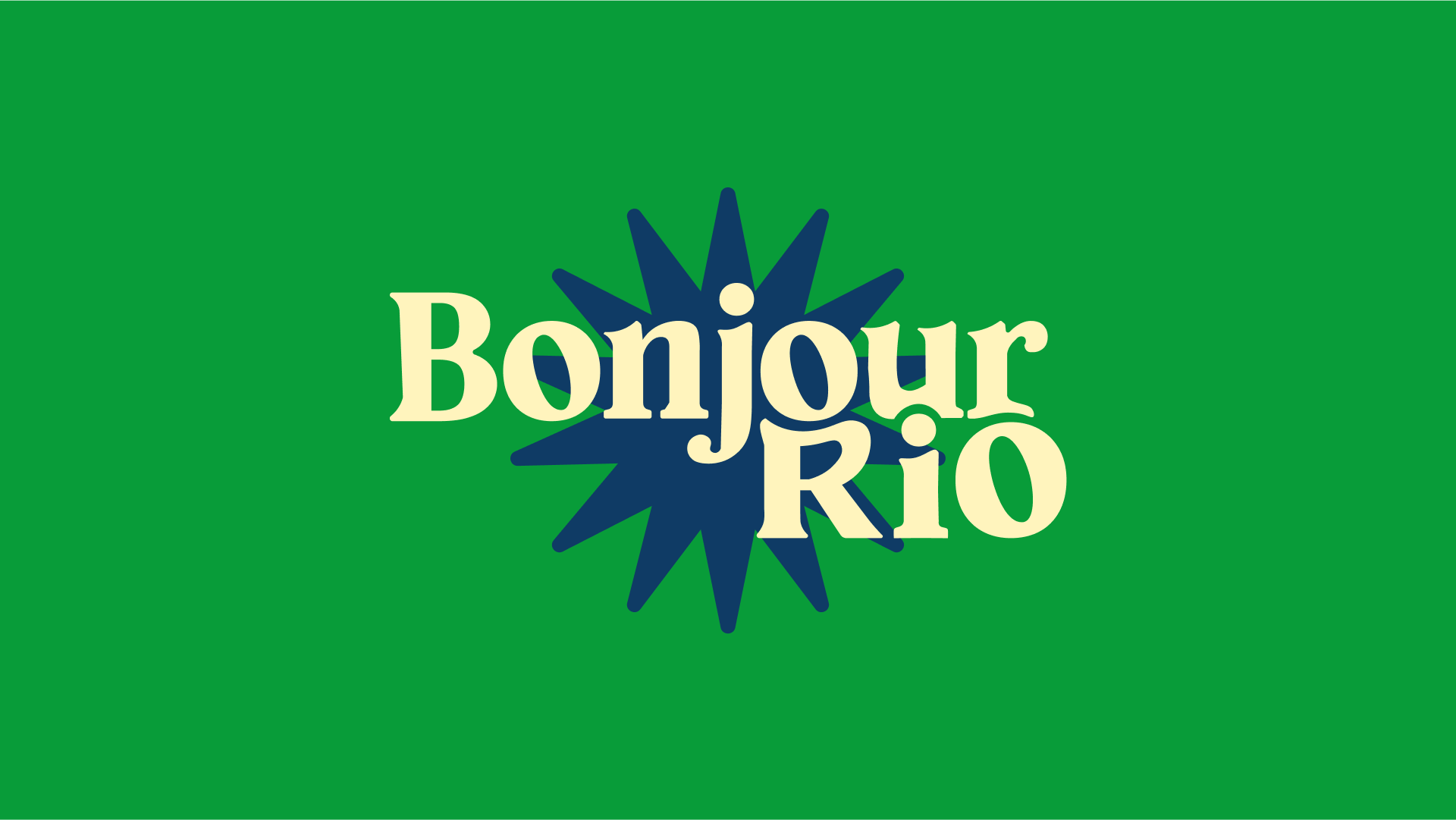 Identidade visual da Bonjour Rio criada pela Badauê